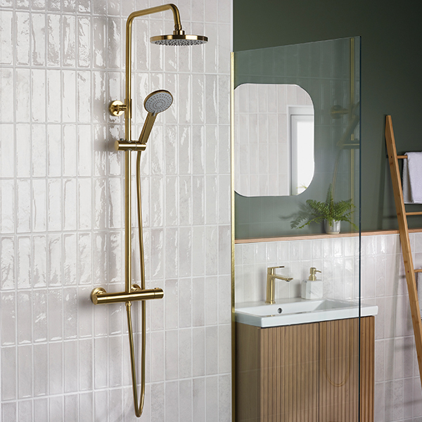 Alternate image of Bristan Buzz Thermostatic Bar Shower with Rigid Riser