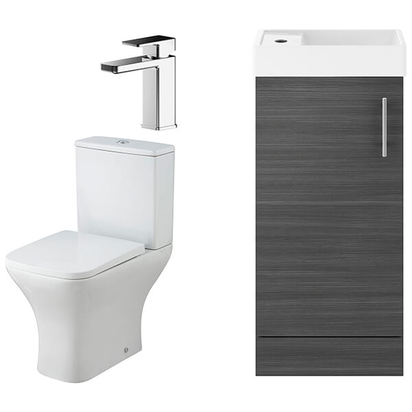 Alternate image of Nuie Deco Modern Floorstanding Vanity Unit with Toilet Pack