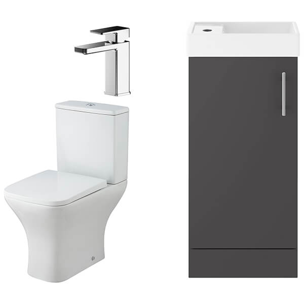 Alternate image of Nuie Deco Modern Floorstanding Vanity Unit with Toilet Pack