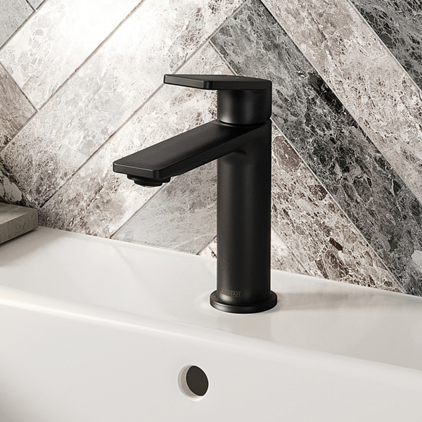 Alternate image of Bristan Frammento Eco Start Basin Mixer Tap with Clicker Waste - Flat Handle and Spout