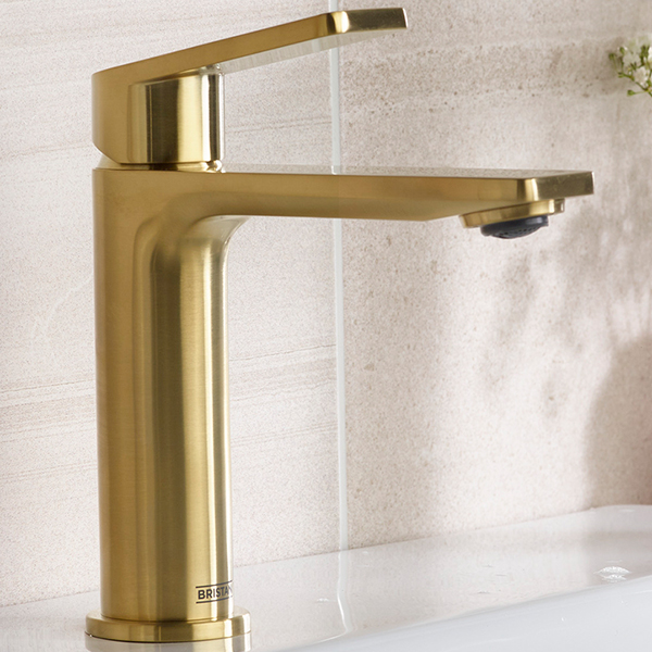 Alternate image of Bristan Frammento Eco Start Basin Mixer Tap with Clicker Waste - Flat Handle and Spout