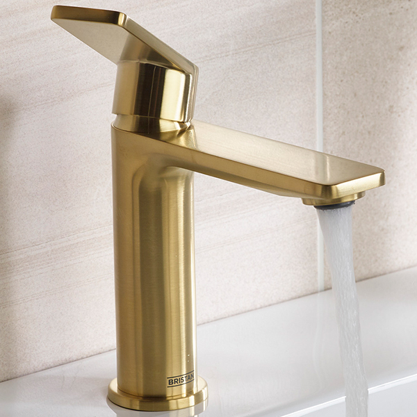 Alternate image of Bristan Frammento Eco Start Basin Mixer Tap with Clicker Waste - Flat Handle and Spout