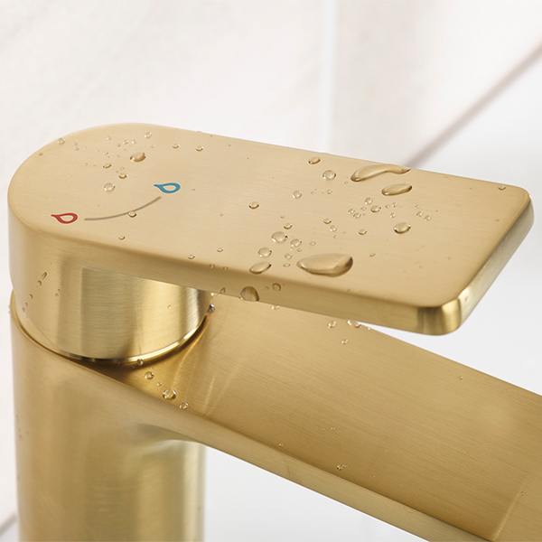 Alternate image of Bristan Frammento Eco Start Basin Mixer Tap with Clicker Waste - Flat Handle and Spout