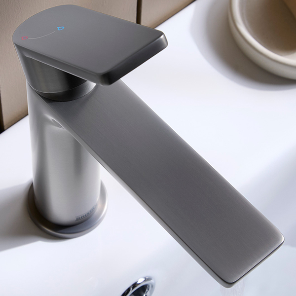 Alternate image of Bristan Frammento Eco Start Basin Mixer Tap with Clicker Waste - Flat Handle and Spout