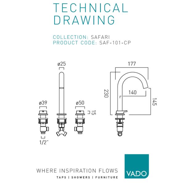 Technical drawing QS-V116271 / SAF-101-CP