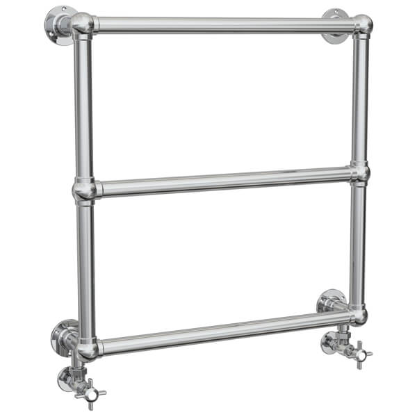 Vogue Ballerina Wall-Mounted Chrome Traditional Towel Rail - 675mm Height - Three Bars