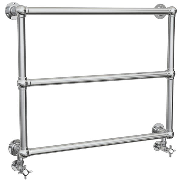 Additional image of Vogue Ballerina Wall-Mounted Chrome Traditional Towel Rail - 675mm Height - Three Bars