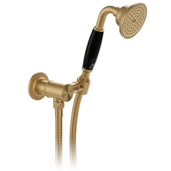 Additional image of Vado Axbridge Traditional Shower Handset with Wall Outlet and Hose - 1 Spray Pattern - Wall Mounted