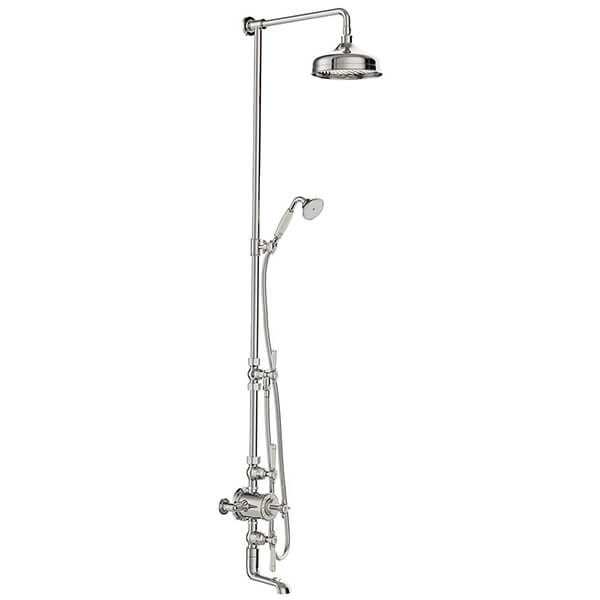 Vado Axbridge Traditional Thermostatic Exposed Shower Column with Bath Spout