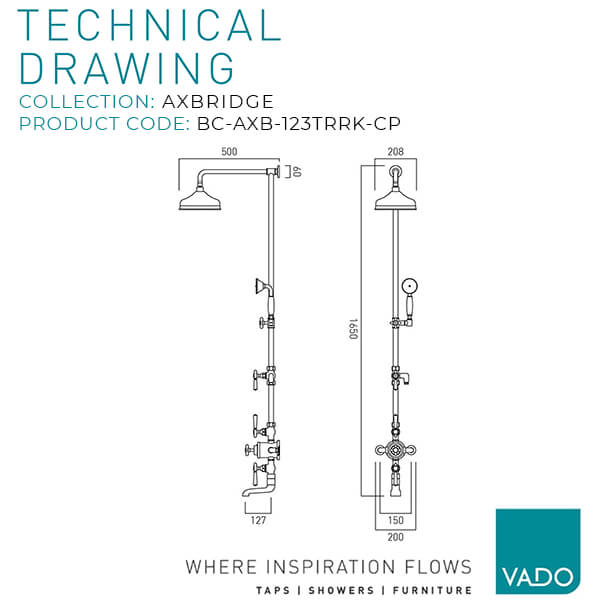 Additional image of Vado  BC-AXB-123TRRK-CP