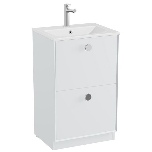 Vado Safari Contemporary Floorstanding Vanity Unit - 2 Drawer - 800mm High
