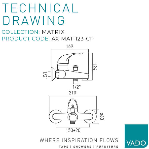 Technical drawing QS-V115043 / AX-MAT-123-CP