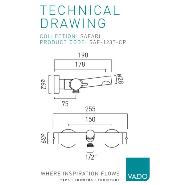Technical drawing QS-V116276 / SAF-123T-CP