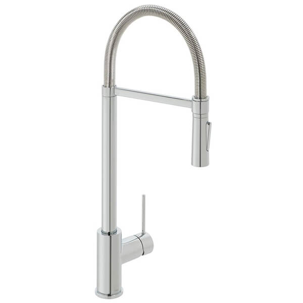 Vado Zoo Professional Pull Out Kitchen Mixer Tap - Swivel Spout - Stick Handle - Chrome