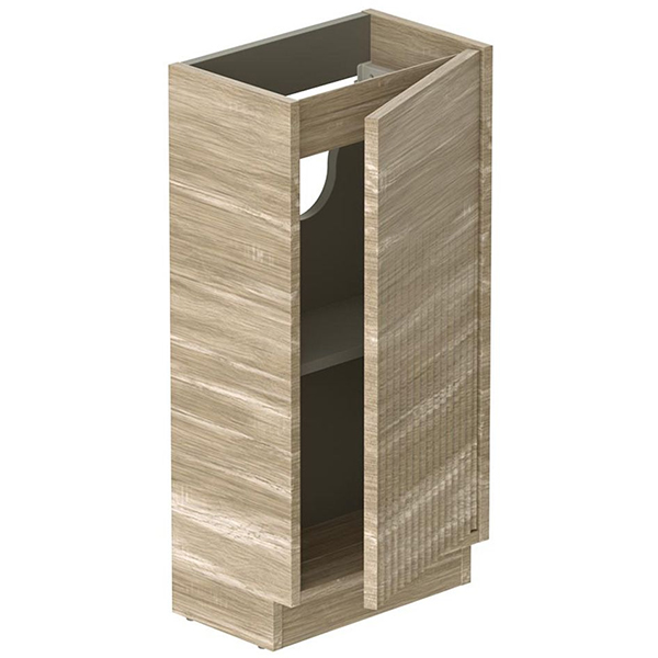 Alternate image of Vado Safari Floorstanding Semi-Fluted Cloakroom Vanity Unit - 1 Door - 382 x 800mm