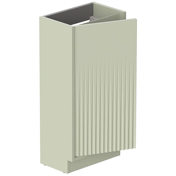 Alternate image of Vado Safari Floorstanding Semi-Fluted Cloakroom Vanity Unit - 1 Door - 382 x 800mm