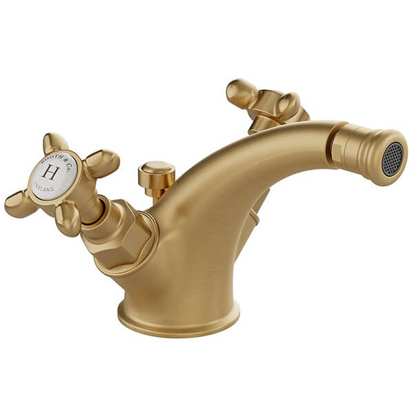 Alternate image of Vado Axbridge Edwardian Monobloc Bidet Mixer Tap with Pop-Up Waste - Crosshead or Lever Handles