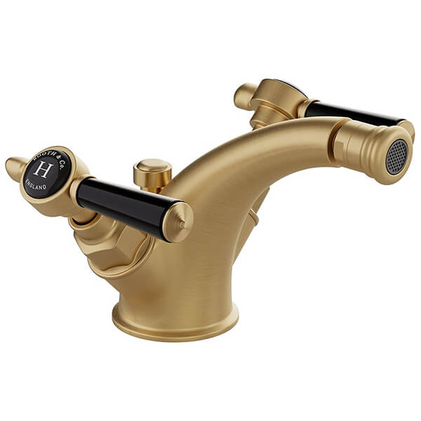 Alternate image of Vado Axbridge Edwardian Monobloc Bidet Mixer Tap with Pop-Up Waste - Crosshead or Lever Handles