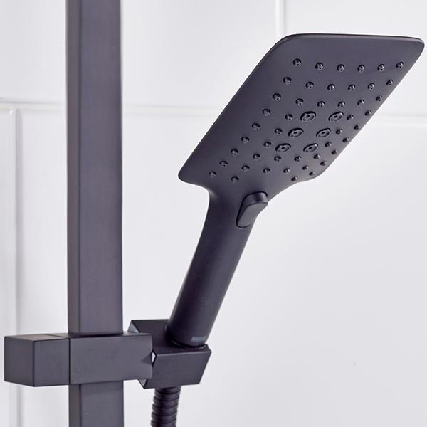 Additional image of Bristan ABS Square Handheld Shower - Push Button - 3 Spray Mode