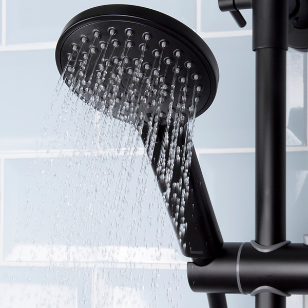 Alternate image of Bristan ABS Round Shower Handset - Rub Clean Nozzles - Three Spray Modes