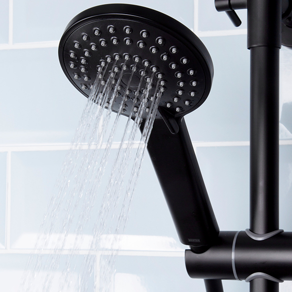 Alternate image of Bristan ABS Round Shower Handset - Rub Clean Nozzles - Three Spray Modes