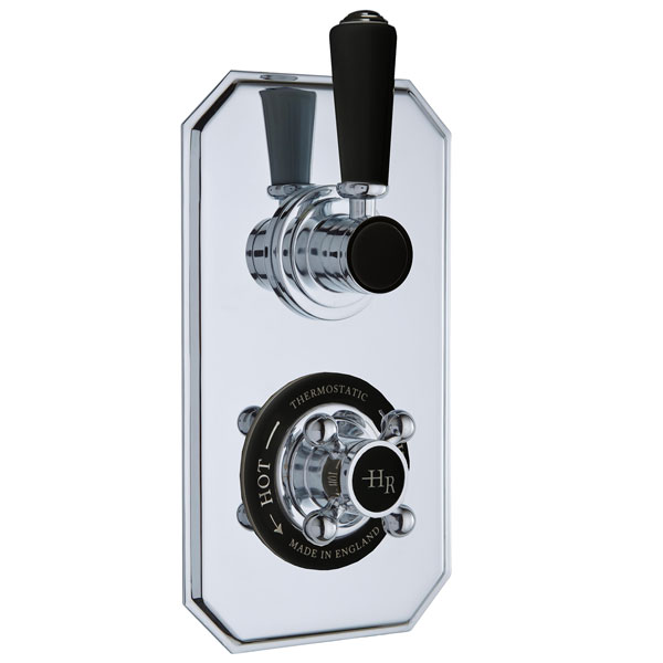 Additional image of Hudson Reed Topaz Traditional Recessed Thermostatic Shower Valve - Rectangular Trim - 1 Outlet