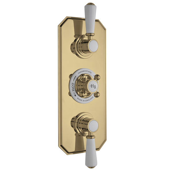 Alternate image of Hudson Reed Topaz Traditional Recessed Thermostatic Shower Valve - Rectangular Trim - 3 Control