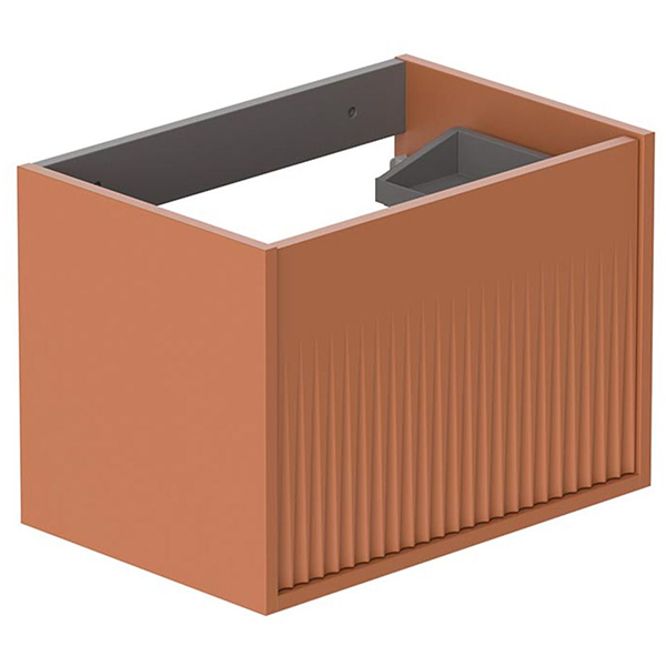 Alternate image of Vado Safari Contemporary Semi-Fluted Wall Hung Vanity Unit - 1 Drawer - 415mm High