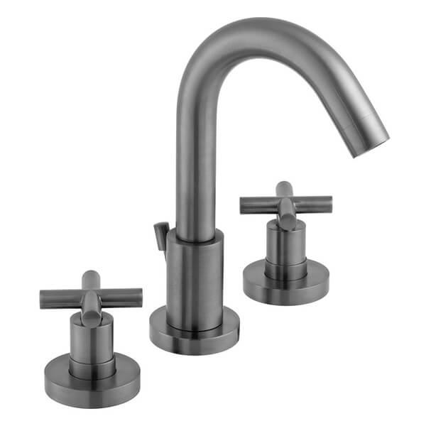 Alternate image of Vado Individual Elements 3 Hole Basin Mixer Tap with Swivel Spout and Waste - Crosshead Handles