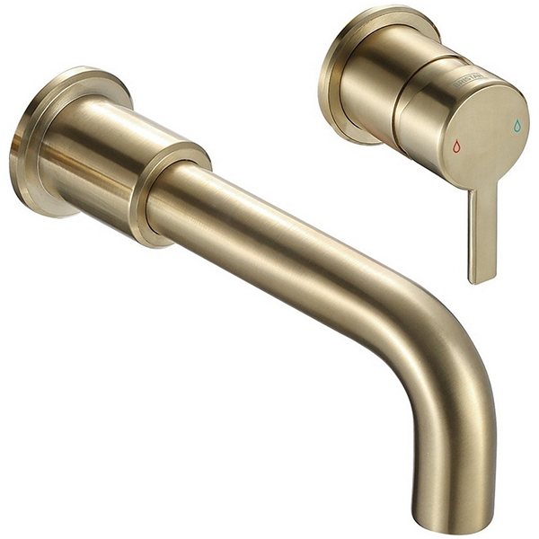 Alternate image of Bristan Altum 2 Hole Contemporary Basin Mixer Tap - Curved Spout - Wall Mounted