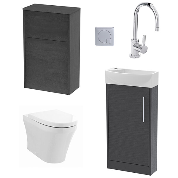 Nuie Deco Contemporary Floorstanding Cloakroom Pack