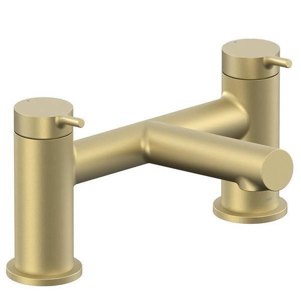 Alternate image of Vado Safari Contemporary Bridge Bath Mixer Tap with Long Spout - Deck Mounted
