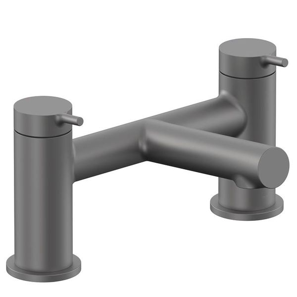Alternate image of Vado Safari Contemporary Bridge Bath Mixer Tap with Long Spout - Deck Mounted