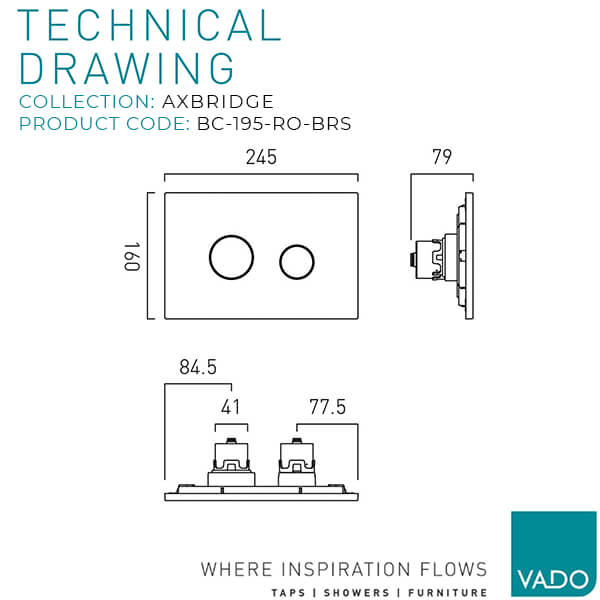 Technical drawing QS-V115046 / BC-195-RO-BRS