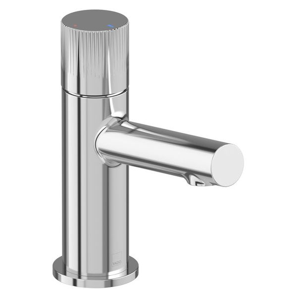 Vado Safari Monobloc Basin Mixer Tap with Fluted Knob Handle - Deck Mounted