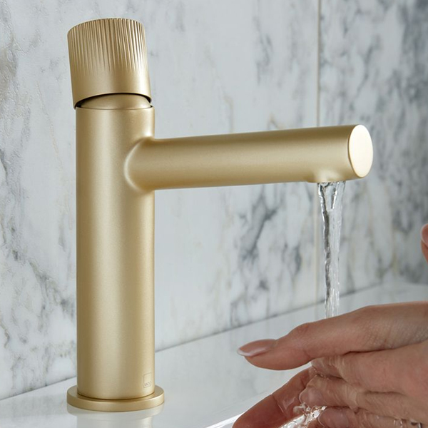 Alternate image of Vado Safari Monobloc Basin Mixer Tap with Fluted Knob Handle - Deck Mounted