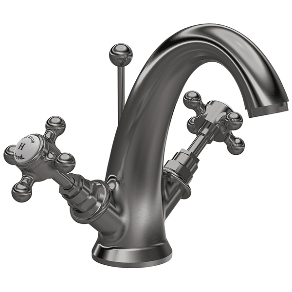 Alternate image of Hudson Reed Topaz Traditional Basin Mixer Tap with Pop-Up Waste - Crosshead Handle