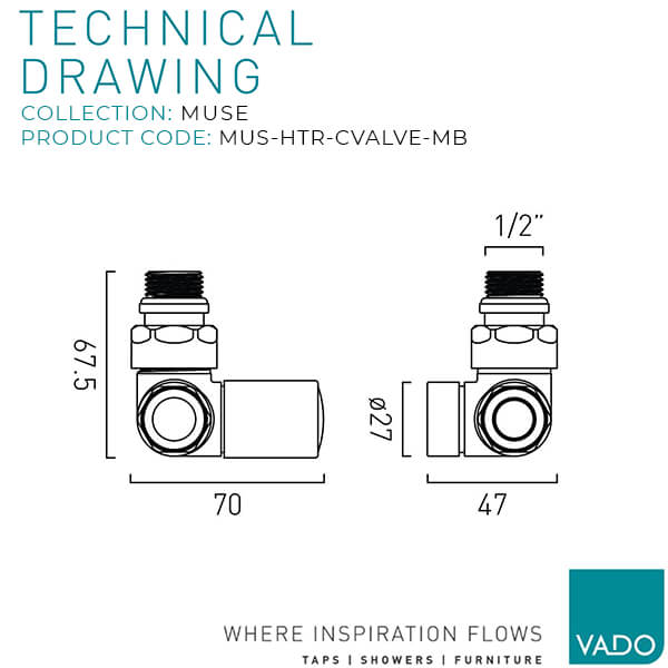 Technical drawing QS-V115050 / MUS-HTR-CVALVE-MB