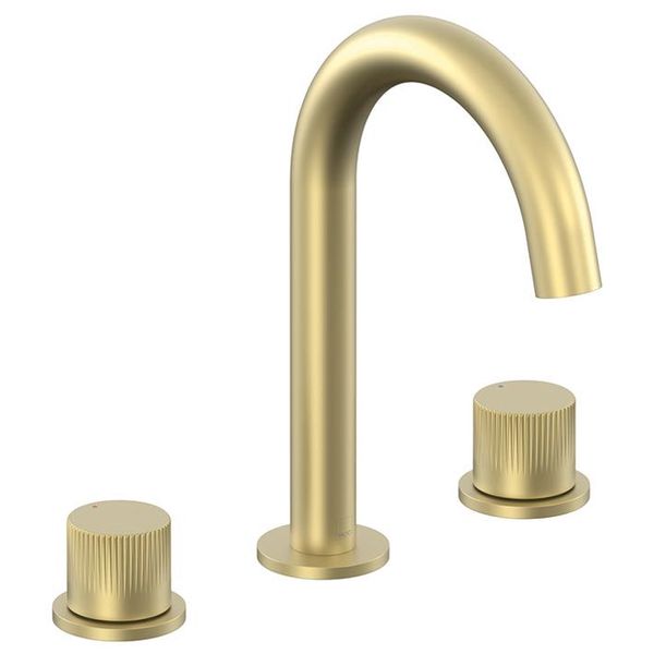 Alternate image of Vado Safari 3 Hole Contemporary Basin Mixer Tap with Curved Spout - Deck Mounted