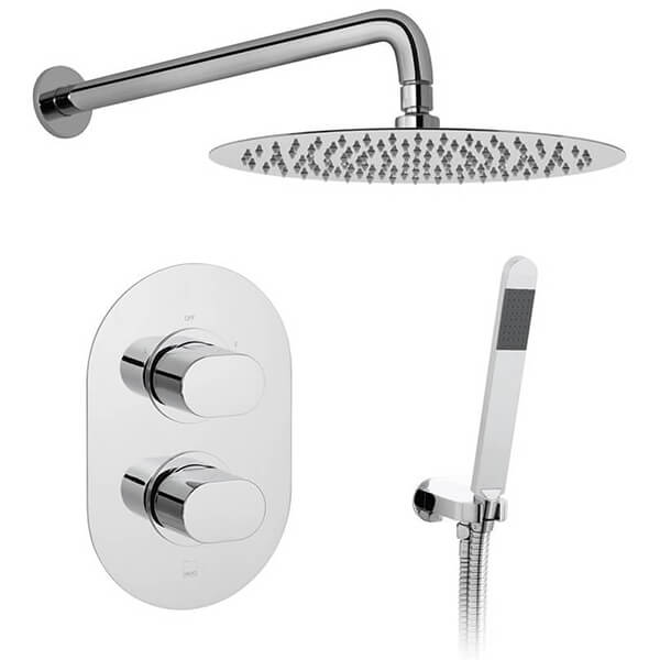 Vado Life 2 Outlet Chrome Thermostatic Showering Package with Mini Shower Kit