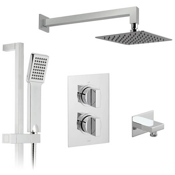 Vado Notion 2 Outlet Chrome Thermostatic Showering Package with V2 Kit