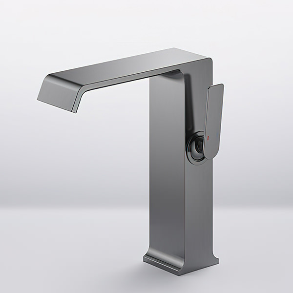 Additional image of Flova Stream Contemporary Basin Mixer Tap - Side Action Lever - Deck Mounted