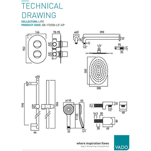 Technical drawing QS-V115052 / DX-172250-LIF-CP