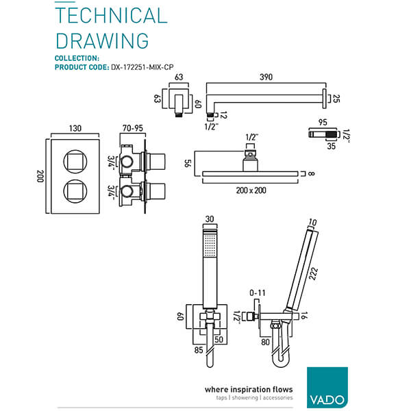 Technical drawing QS-V115055 / DX-172251-MIX-CP