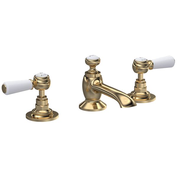 Alternate image of Hudson Reed Topaz 3 Hole Traditional Basin Mixer Tap with Pop-Up Waste - Lever Handles