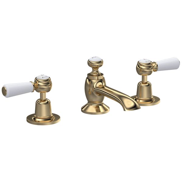 Alternate image of Hudson Reed Topaz 3 Hole Traditional Basin Mixer Tap with Pop-Up Waste - Lever Handles
