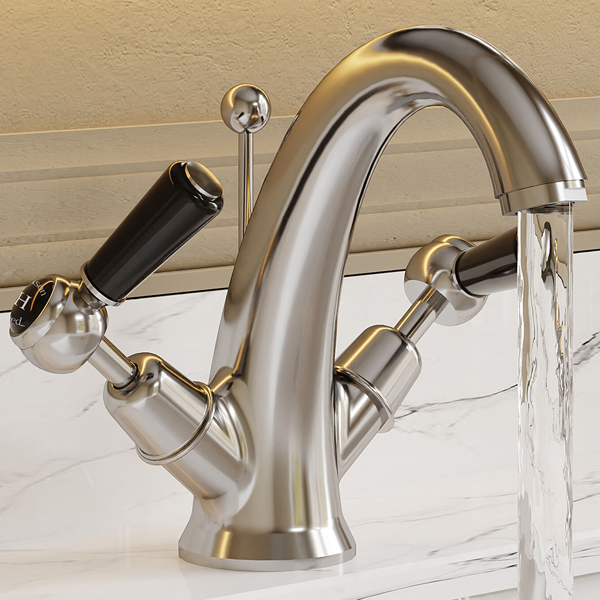 Alternate image of Hudson Reed Topaz Traditional Basin Mixer Tap with Pop-Up Waste - Lever Handle