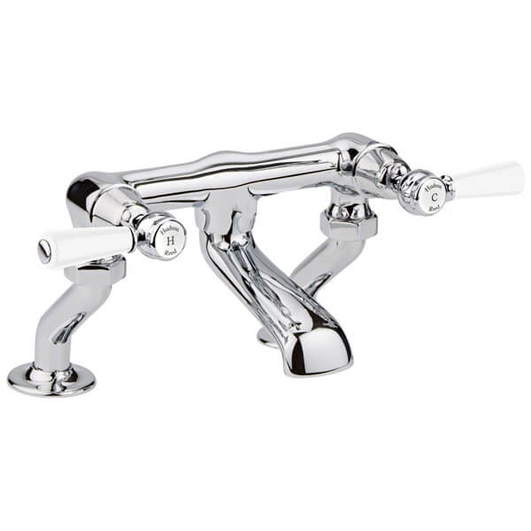 Additional image of Hudson Reed Topaz Traditional Bridge Bath Filler Tap - Lever Handles - Deck Mounted