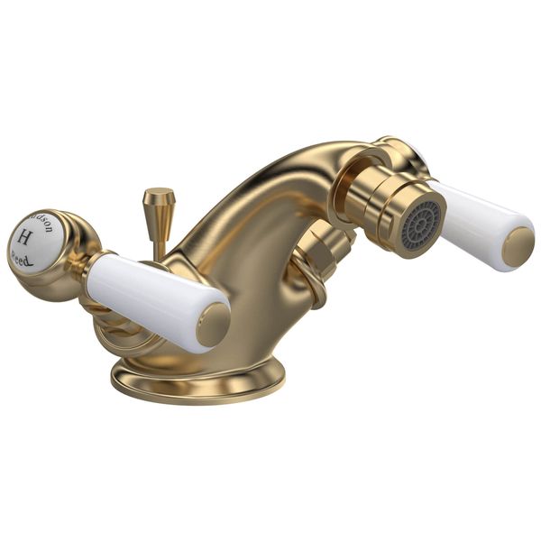 Alternate image of Hudson Reed Topaz Traditional Bidet Mixer Tap with Pop Up Waste - Lever Handles