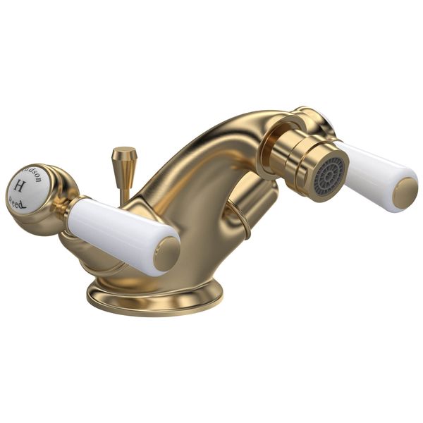 Alternate image of Hudson Reed Topaz Traditional Bidet Mixer Tap with Pop Up Waste - Lever Handles